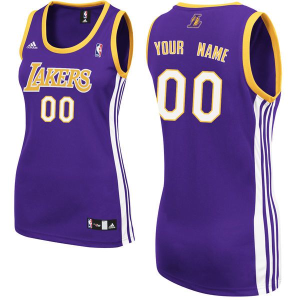 Adidas Los Angeles Lakers Women Custom Replica Road Purple NBA Jersey